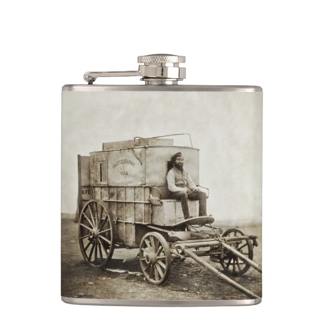 Photography Wagon of Roger Fenton Photo Realism Flask (Front)