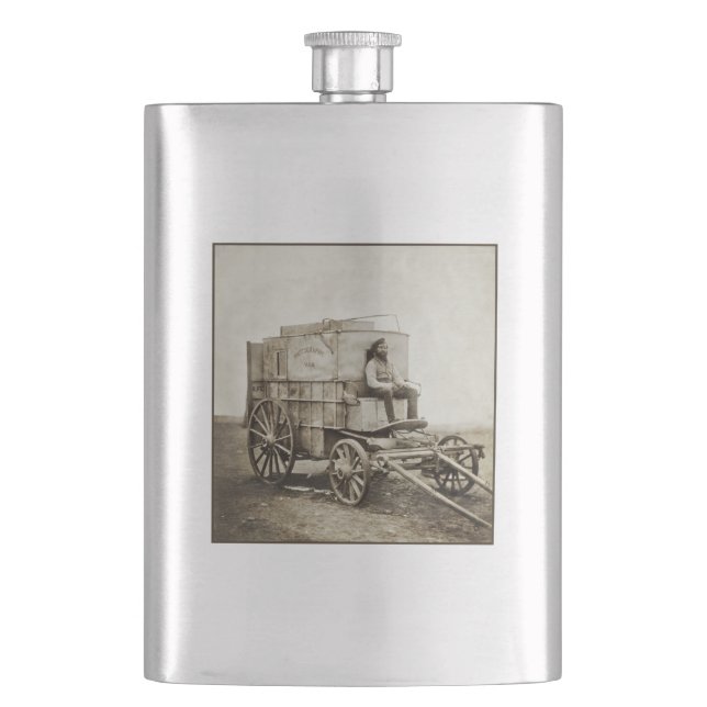 Photography Wagon of Roger Fenton Photo Realism Flask (Front)