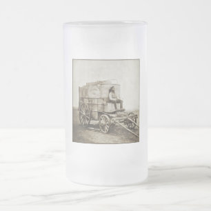 Photography Wagon of Roger Fenton Photo Realism Frosted Glass Beer Mug