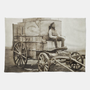 Photography Wagon of Roger Fenton Photo Realism Kitchen Towel