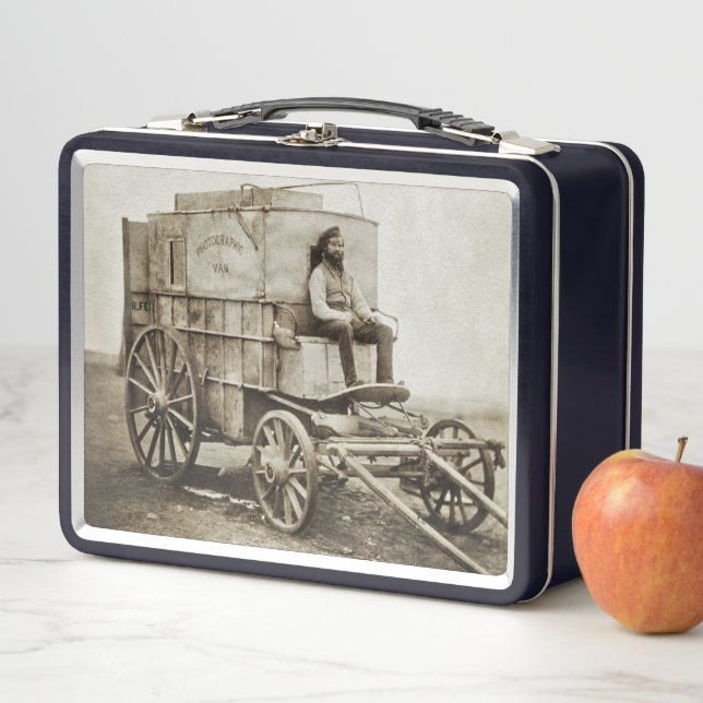 Photography Wagon of Roger Fenton Photo Realism Metal Lunch Box (In Situ)