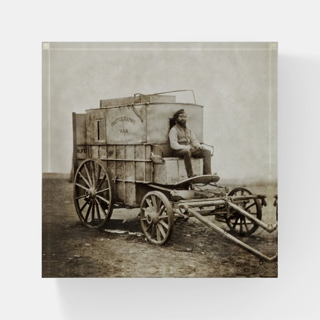 Photography Wagon of Roger Fenton Photo Realism Paperweight (Front)