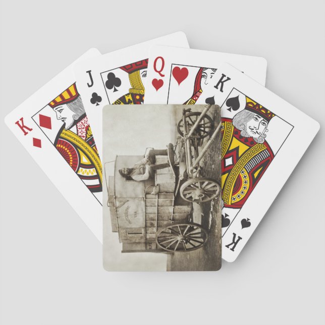 Photography Wagon of Roger Fenton Photo Realism Poker Cards (Back)
