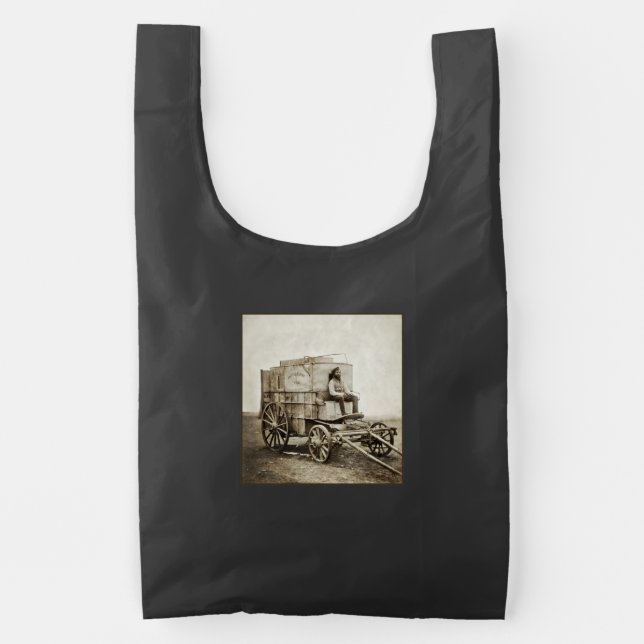 Photography Wagon of Roger Fenton Photo Realism Reusable Bag (Front)