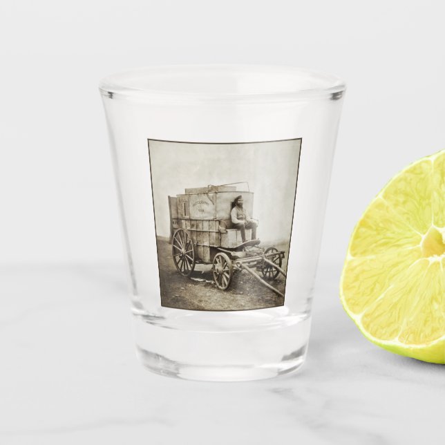 Photography Wagon of Roger Fenton Photo Realism Shot Glass (Front)