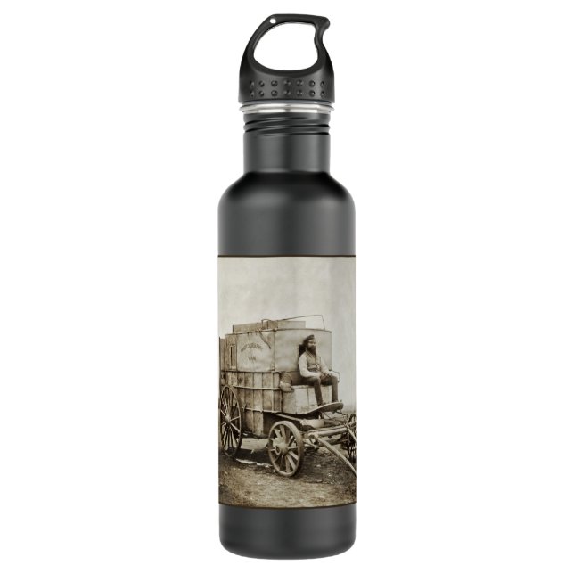 Photography Wagon of Roger Fenton Photo Realism Stainless Steel Water Bottle (Front)