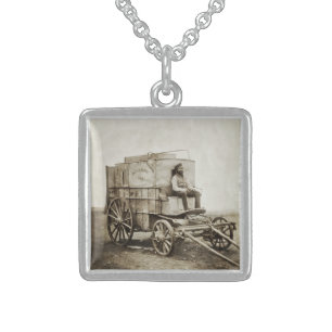 Photography Wagon of Roger Fenton Photo Realism Sterling Silver Necklace