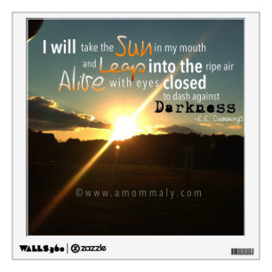 Photography Wall Decal with quote by E.E. Cummings