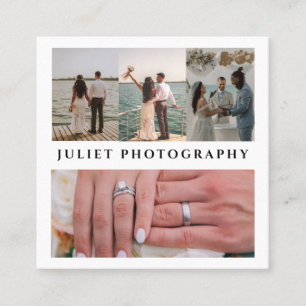 Photography wedding collage photo square business card