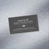 Photography Wedding Portrait Elegant Embossed Look Magnetic Business Card (In Situ)
