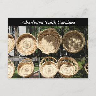Photography Woven Baskets, Charleston SC Postcard