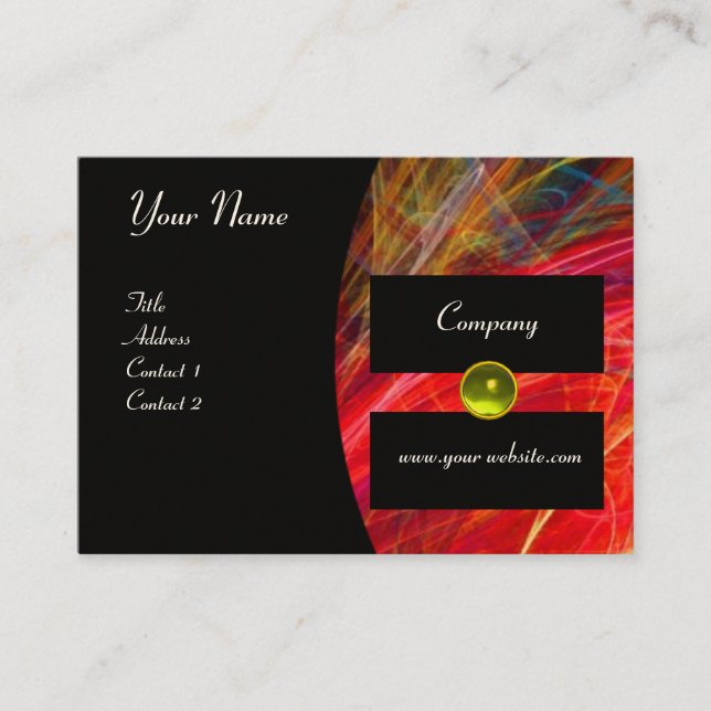 PHOTON monogram gem Business Card (Front)