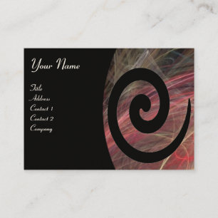 PHOTON SWIRL purple black Business Card