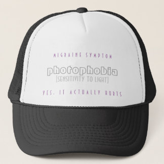 Photophobia Hurts - Migraine Symptom - Hat