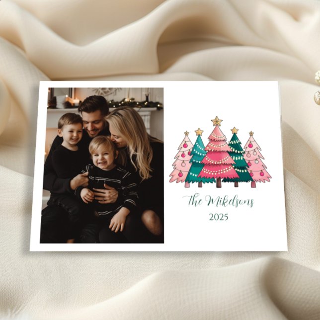PhotoPink Forest Christmas Holiday Card (Creator Uploaded)