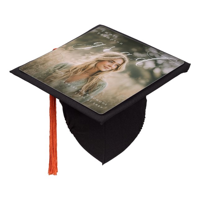 PhotoPo Graduation Cap Photo Script Name (Angled)