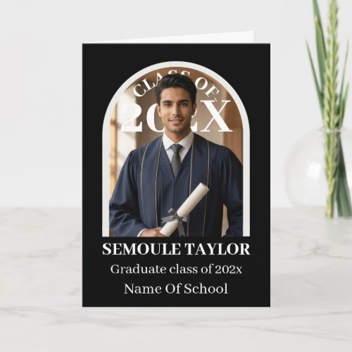 PhotoPop Arch Graduate African American Congratula Card