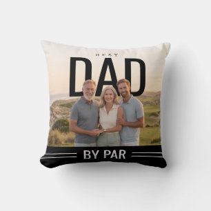 PhotoPop Best Dad By Par Custom Photo Throw Pillow