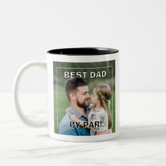 PhotoPop Best Dad By Par Custom Year Photo Trends Two-Tone Coffee Mug