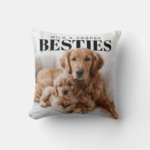 PhotoPop Besties Custom Pet Photo Throw Pillow