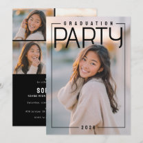 PhotoPop Chic Graduation Party Invitation