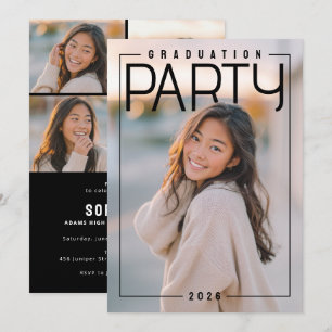 PhotoPop Chic Graduation Party Invitation