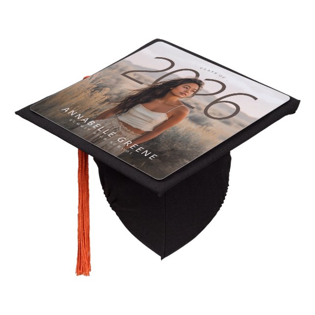 PhotoPop Class of 2026 Graduation Cap Topper (Angled)