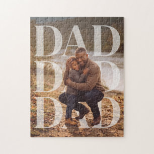 PhotoPop Dad Custom Family Photo Jigsaw Puzzle