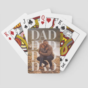PhotoPop Dad Custom Family Photo Poker Cards