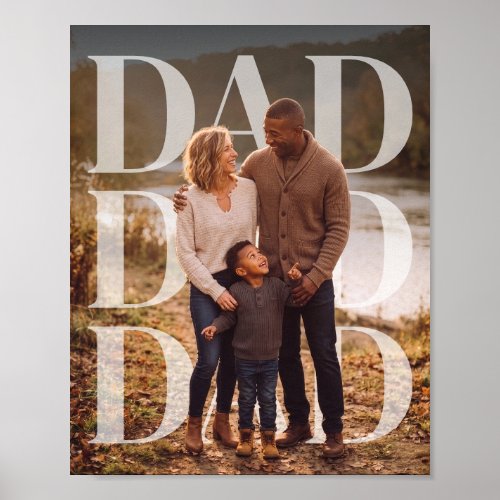 PhotoPop Dad Custom Family Photo Poster