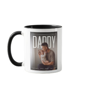 PhotoPop Daddy Est Custom Year Photo Mug