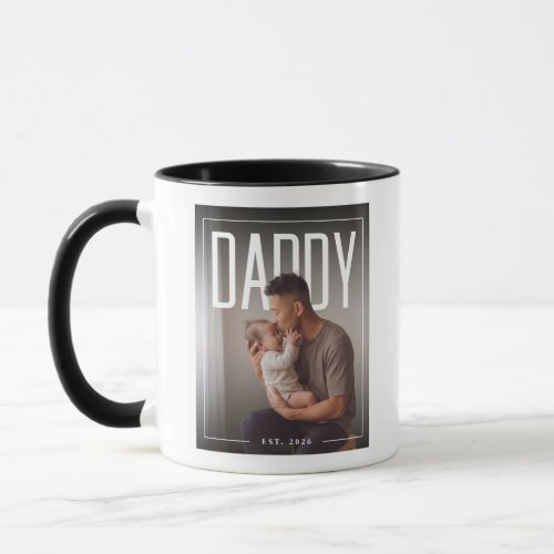 PhotoPop Daddy Est Custom Year Photo Mug