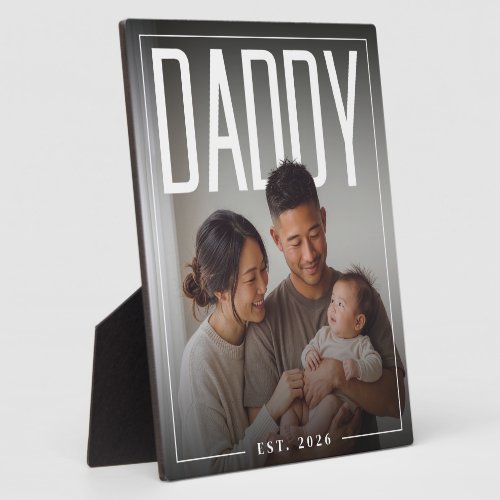PhotoPop Daddy Est Custom Year Photo Plaque