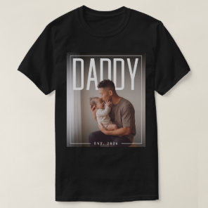 PhotoPop Daddy Est Custom Year Photo T-Shirt
