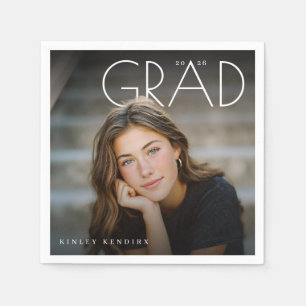 PhotoPop GRAD 2026 Graduation Party Napkins