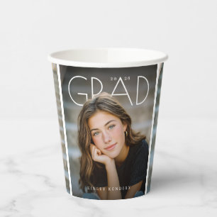 PhotoPop GRAD 2026 Modern Graduation Party Paper Cups