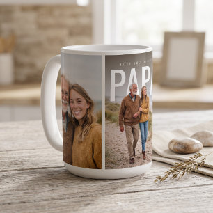PhotoPop Love You So Much Papa Photo Collage Coffee Mug