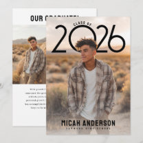 PhotoPop Modern Graduation  Announcement