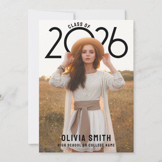 PhotoPop Modern Graduation Invitation (Front)