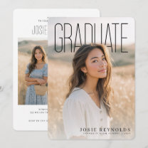 PhotoPop Modern Photo Collage Graduation Party Invitation