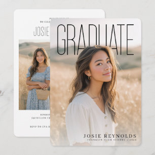 PhotoPop Modern Photo Collage Graduation Party Invitation