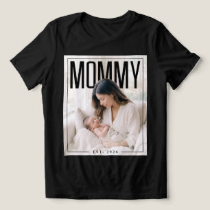 PhotoPop Mommy Est Custom Photo Tri-Blend Shirt