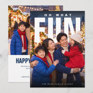PhotoPop Oh What Fun Family Holiday Photo Card