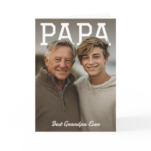 PhotoPop Papa Best Grandpa Ever Photo Card