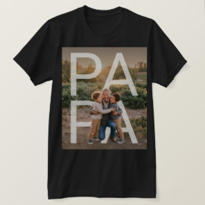 PhotoPop Papa Custom Family Photo T-Shirt