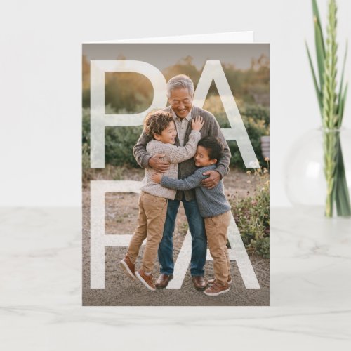 PhotoPop Papa Custom Photo Card