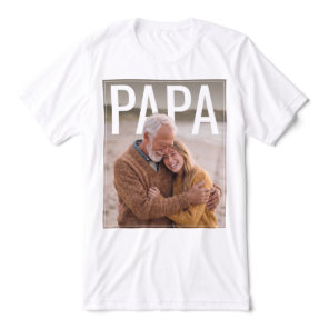 PhotoPop Papa Custom Photo Tri-Blend Shirt