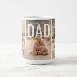 PhotoPop Worlds Best Dad 3 Photo Collage Coffee Mug