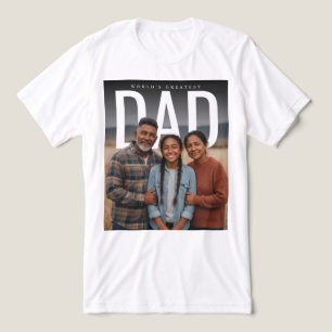 PhotoPop Worlds Greatest Dad Custom Photo Tri-Blend Shirt