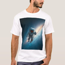 Photorealistic Astronaut in Deep Space Galaxy